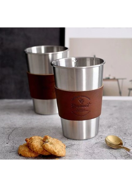 500ML Paslanmaz Çelik Yüksek Sıcaklığa Dayanıklı Taşınabilir Anti-Haşlanma Kahve Fincanı Gıda Sınıfı Bira Bardağı Açık Kamp Su Bardağı (Yurt Dışından) fiyatları