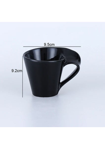 B Büyük Kupa Seramik Çay Kahve Kupaları Düz Renk Çay Süt Bardakları 200/250 ml Yaratıcı Ev Masaüstü Şekilli Kahvaltı Bardak Tabakları Süt Kahve Kupaları (Yurt Dışından)