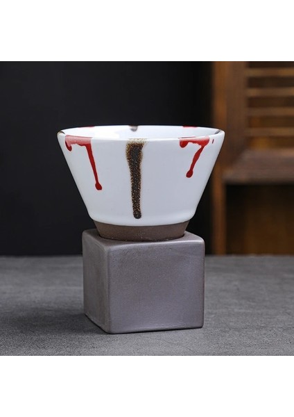 A-200ML-1PCS 200ML 1 Adet Yaratıcı Retro Seramik Kahve Kupa Kaba Çömlek Çay Bardağı Japon Latte Çekme Çiçek Porselen Fincan Çömlekçilik Kahve Fincanı (Yurt Dışından)