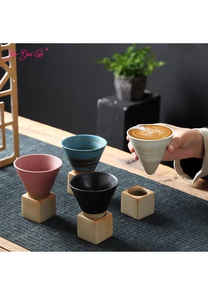 C 200ML Jıa Guı Luo Seramik 200ML Kahve Fincanları Japon Tarzı Yaratıcı Seramik Bardak Coffeeware Çay Fincanı G014 (Yurt Dışından)