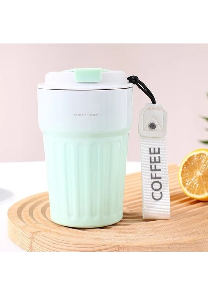 D 12 Oz Termo Cafe Araba Termos Kupa Çay Su Kahve Sızdırmaz Seyahat Termos Bardak Kahve Kupa Çift Paslanmaz Çelik Hidro Şişe (Yurt Dışından)