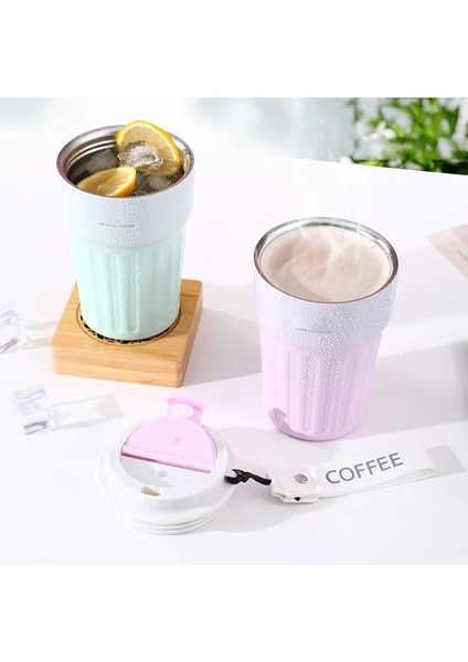 D 12 Oz Termo Cafe Araba Termos Kupa Çay Su Kahve Sızdırmaz Seyahat Termos Bardak Kahve Kupa Çift Paslanmaz Çelik Hidro Şişe (Yurt Dışından) indirimleri