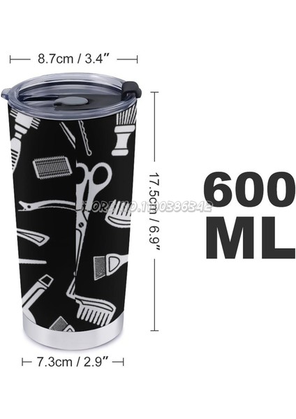 20 Oz Berber Kuaför Maskesi ve Daha Fazlası Seyahat Kahve Kupa 20 Oz Araba Bardak Kahve Su Şişesi Yalıtımlı Sızdırmaz Saç Berber Saç (Yurt Dışından) fırsatları