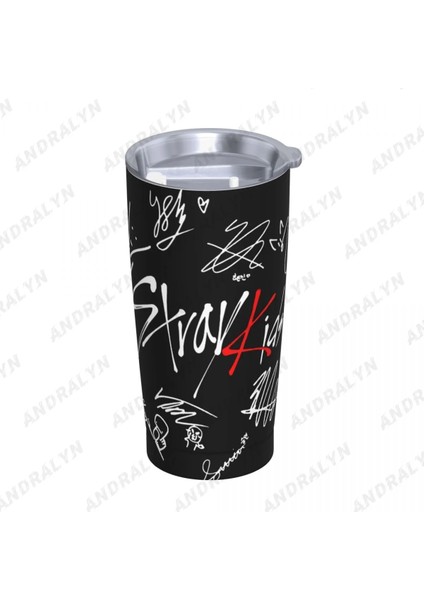 Gökyüzü Mavi 400-600 ml Straykids Paslanmaz Çelik Kahve Fincanı Termal Kupa Garrafa Termica Cafe Copo Termico Caneca Kaymaz Seyahat Araba Yalıtımlı Şişe (Yurt Dışından)