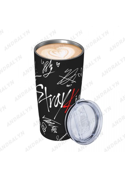 Gökyüzü Mavi 400-600 ml Straykids Paslanmaz Çelik Kahve Fincanı Termal Kupa Garrafa Termica Cafe Copo Termico Caneca Kaymaz Seyahat Araba Yalıtımlı Şişe (Yurt Dışından)