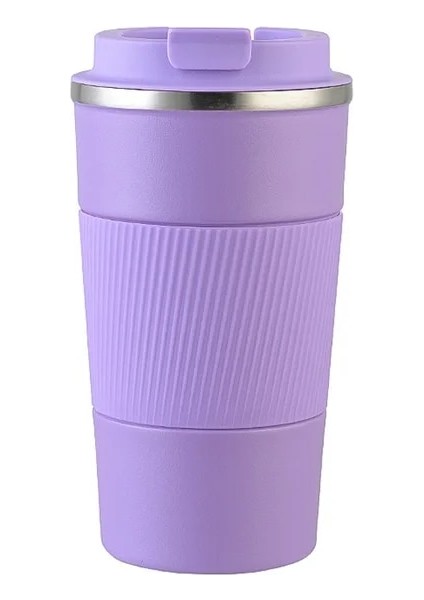 Mor B 510ML 380/510ML Paslanmaz Çelik Vakum Kahve Fincanı Moda ve Yalıtımlı Bardak Yaratıcı Taşınabilir Arabaya Monte Su Bardağı (Yurt Dışından)