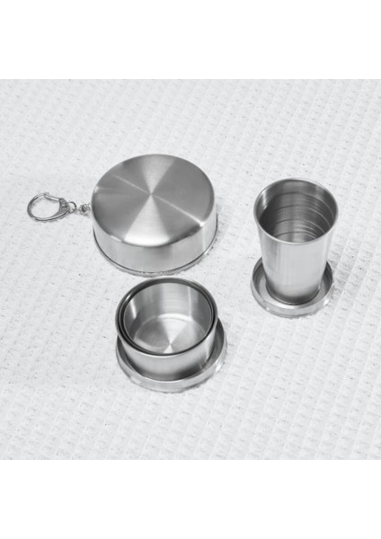 S-75ML Yeni Taşınabilir Paslanmaz Çelik Katlanabilir Bardak 75ML/150ML/250ML Açık Seyahat Katlanabilir Kahve Kupa Teleskopik Yürüyüş Kamp Su (Yurt Dışından)