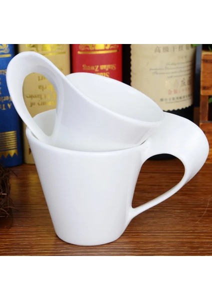 H Avrupa Tarzı Kahve Kupa Espresso Kupa Seramik Set Kupa Yaratıcı Çift Kahvaltı Kupa Düz Renk Süt Kupa (Yurt Dışından)