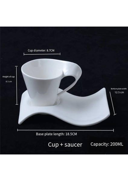 H Avrupa Tarzı Kahve Kupa Espresso Kupa Seramik Set Kupa Yaratıcı Çift Kahvaltı Kupa Düz Renk Süt Kupa (Yurt Dışından)