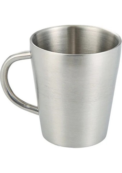 S 200-400ML Çocuklar Için Kırılmaz Kupalar Çift Duvarlı Kamp Kahve Kupaları Paslanmaz Çelik Yalıtımlı Kulplu Bardak Yeniden Kullanılabilir Çelik Bardak (Yurt Dışından)