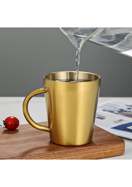 S 200-400ML Çocuklar Için Kırılmaz Kupalar Çift Duvarlı Kamp Kahve Kupaları Paslanmaz Çelik Yalıtımlı Kulplu Bardak Yeniden Kullanılabilir Çelik Bardak (Yurt Dışından) fiyatları