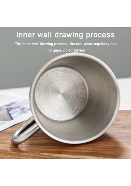 S 200-400ML Çocuklar Için Kırılmaz Kupalar Çift Duvarlı Kamp Kahve Kupaları Paslanmaz Çelik Yalıtımlı Kulplu Bardak Yeniden Kullanılabilir Çelik Bardak (Yurt Dışından) fırsatları