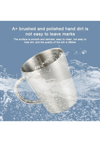 S 200-400ML Çocuklar Için Kırılmaz Kupalar Çift Duvarlı Kamp Kahve Kupaları Paslanmaz Çelik Yalıtımlı Kulplu Bardak Yeniden Kullanılabilir Çelik Bardak (Yurt Dışından) indirimleri