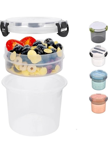 Gri Gıda Taze Tutma Kabı Kahvaltı Yulaf Yoğurt Süt Kupası Ofis Öğle Yemeği Taşınabilir Gıda Saklama Kabı Mutfak Aksesuarları (Yurt Dışından) fiyatları