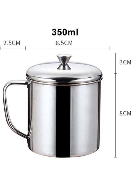 8cm 350ML 200/350/450/600/850/1100ML Paslanmaz Çelik Su Süt Kahve Çay Bardağı Kamp Kupa Ev Seyahat Bardak Bira Çay Suyu Içme Bardağı (Yurt Dışından)
