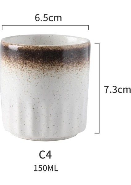 C-4-150ML Sevimli 150ML 200ML Espresso Kupa Çay Fincanı Su Bardağı Seramik Seramik El-Boyalı Kahve Fincanı Kupalar Mutfağı Drinkware (Yurt Dışından)