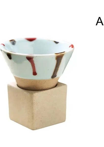 Bir 1 Adet Yaratıcı Retro Seramik Kahve Kupa Kaba Çömlek Fincan Latte Çekme Fincan Çay Bardağı Japon Porselen Çiçek Kahve Çömlek Q4Z5 (Yurt Dışından)