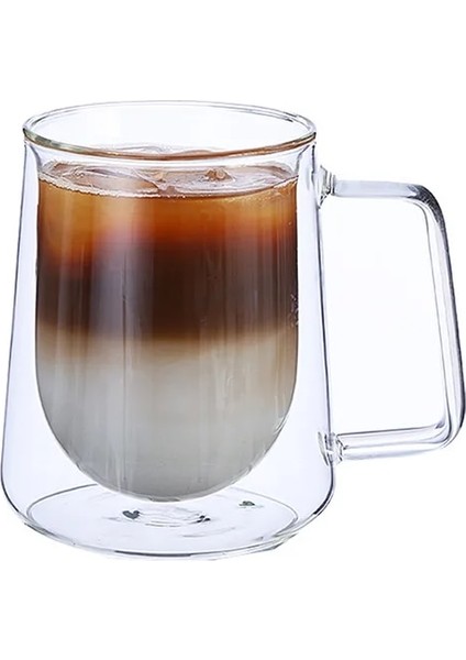 Stil 3 Çift Katmanlı Cam Kahve Fincanı Iskandinav Kupa Şeffaf Tubularis Mezar Çay Seti Therma Espresso Chicaras Aksesuarları Haşlanma (Yurt Dışından)