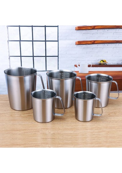1500ML Leeseph Süt Köpürtme Sürahi Kahve Fincanı Ölçüm Terazisi ile Espresso Portafilter Bulyon Paslanmaz Çelik Süt Çay Fincanları (Yurt Dışından)