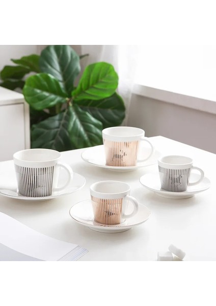 H2 230ML Ecomhunt Dropshipping Yaratıcı At Anamorfik Fincan Ayna Yansıma Fincan Sinek Kuşu Kupa Kahve Çay Seti Coaster ile Кружка (Yurt Dışından)