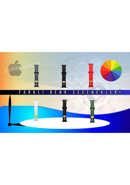 Akıllı Saat Watch için Uyumlu 42MM 44MM 45MM 49MM 1/2/3/4/5/6/se/7/8/ultra Silikon Kordon ve Kayışı Dalgalı Şerit Tasarım Koyu Gri fiyatları