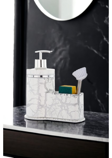 Granit Desenli Sıvı Sabunluk Mutfak Banyo Deterjanlık Sabunluk Fırça Sünger Dahil Değildir modelleri