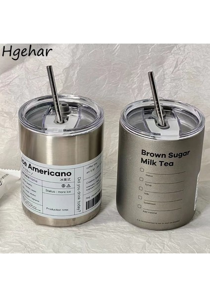 E-380 ml Ins Çelik Paslanmaz Kahve Pipetli Fincan Taşınabilir Açık Seyahat Su Şişesi Çay Bardak Büyük Kapasiteli Yalıtımlı Termal Tasse (Yurt Dışından) fiyatları