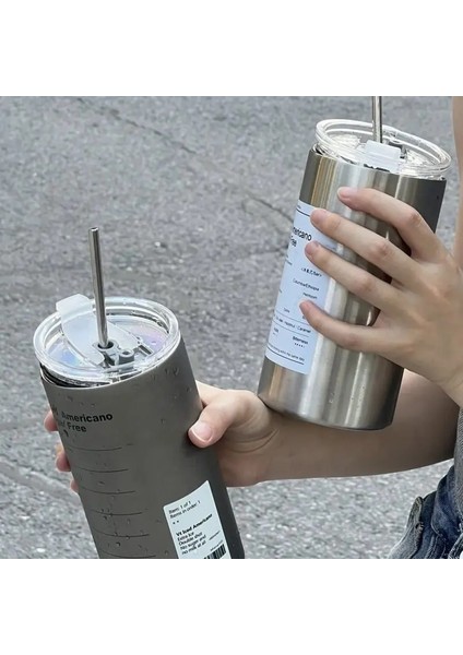 E-380 ml Ins Çelik Paslanmaz Kahve Pipetli Fincan Taşınabilir Açık Seyahat Su Şişesi Çay Bardak Büyük Kapasiteli Yalıtımlı Termal Tasse (Yurt Dışından) fırsatları