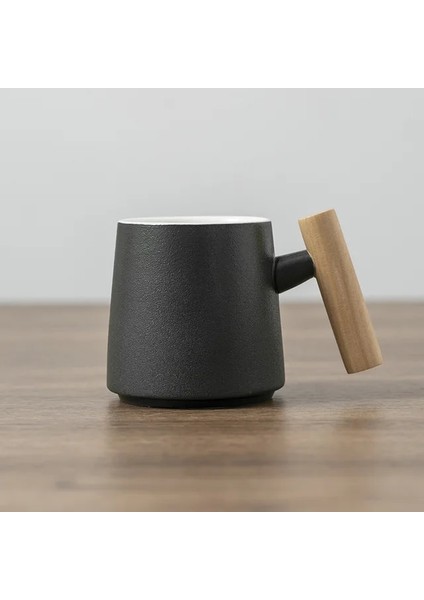 Stil 10 Coffeeware Demlik Teaware Seramik Kapaklı Kupa Yaratıcı Ahşap Saplı Kişisel Ofis Fincan Hediye Fincan Hediye Kutusu Buzlu Kupa Logosu (Yurt Dışından)