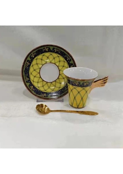 Stil 2 Vintage Porselen Kahve Fincanı Hizmetleri Güzel Tatlı Kahve Kupaları Yeniden Kullanılabilir Ikindi Çayı Nordic Copos De Vidro Ramazan Bardak (Yurt Dışından)