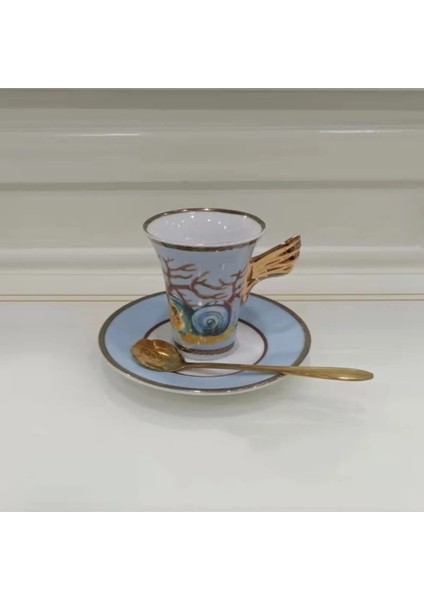 Stil 2 Vintage Porselen Kahve Fincanı Hizmetleri Güzel Tatlı Kahve Kupaları Yeniden Kullanılabilir Ikindi Çayı Nordic Copos De Vidro Ramazan Bardak (Yurt Dışından)