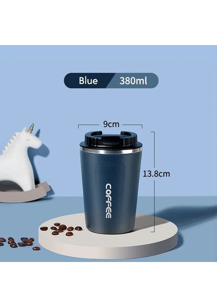 380ML Mavi Xiaomi 80/510ML Paslanmaz Çelik Kahve Kupa Sızdırmaz Termos Seyahat Termal Termos Yalıtımlı Bardak Süt Çay Su Şişesi (Yurt Dışından)