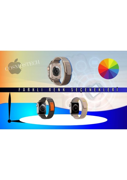 Akıllı Saat Watch için Uyumlu 42MM 44MM 45MM 49MM 1/2/3/4/5/6/se/7/8/ultra Hasır Kordon ve Kayışı Koyu Gri(Turuncu) fırsatları