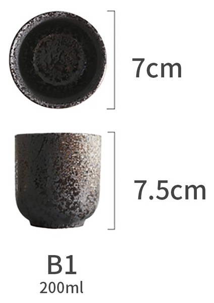 B-1-200ML Sevimli 150ML 200ML Espresso Kupa Çay Fincanı Su Bardağı Seramik Seramik El-Boyalı Kahve Fincanı Kupalar Mutfağı Drinkware (Yurt Dışından)