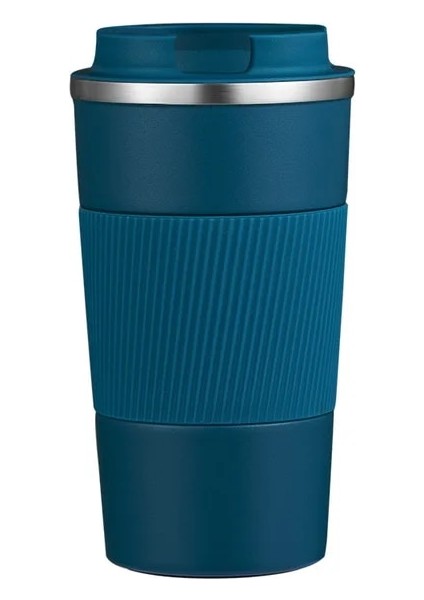 Koyu Mavi B 380ML 380/510ML Paslanmaz Çelik Vakum Kahve Fincanı Moda ve Yalıtımlı Bardak Yaratıcı Taşınabilir Arabaya Monte Su Bardağı (Yurt Dışından)