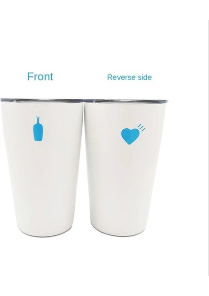 Beyaz 350ML Kahve Kupa Çift Bardak Kahve Fincanı Düz Içme Bardağı Paslanmaz Çelik Kahve Termos Bardak Ins Latte Bardak Su Şişesi (Yurt Dışından) modelleri