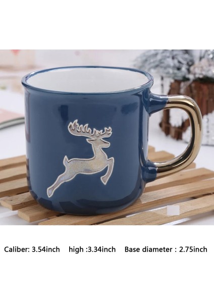 Bir Noel Seramik Saplı Kupalar El Yapımı Kahve Çay Süt Yulaf Ezmesi Kahvaltı Fincan Sevgililer Günü Noel Drinkware Hediyeler (Yurt Dışından) indirimleri