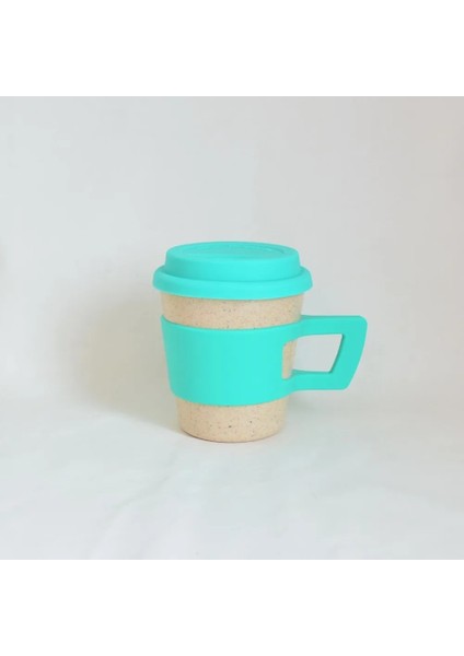 Açık Gri 300ML Kahve Kupaları 300ML Bambu Elyaf Kahve Bantlı Fincan, Biyobozunur Içecek Bardağı Bebek Yemek Takımı Kahve Fincanları, Silikon Kapaklı El Bardağı (Yurt Dışından)
