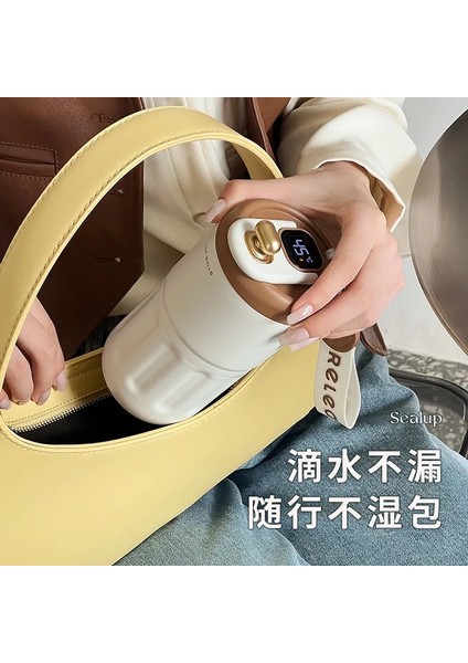 Sıradan 401-500 ml Xiaomi Akıllı Kahve Fincanı Bayanlar Refakatçi Fincan Yaz Soğutmalı Taşınabilir Paslanmaz Çelik Su Bardağı Sıcaklık Göstergesi ile (Yurt Dışından) indirimleri