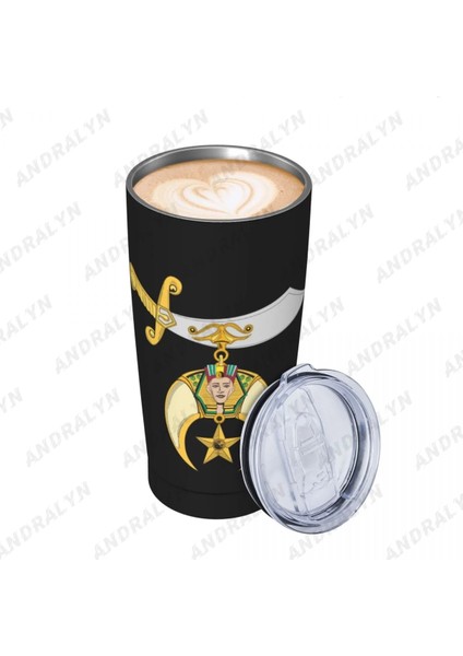 Mavi 400-600 ml Halep Shriners Paslanmaz Çelik Kahve Fincanı Termal Kupa Cafe Kaymaz Seyahat Araba Yalıtımlı Şişe (Yurt Dışından) fırsatları