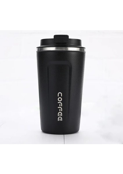 Siyah 350 ml 380/510 ml Paslanmaz Çelik Kahve Kupa Sızdırmaz Termos Seyahat Termal Termos Yalıtımlı Bardak Süt Çay Su Şişesi RR2187 (Yurt Dışından)