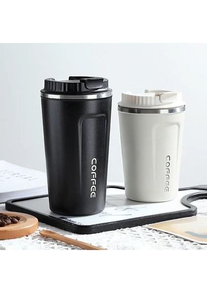 Beyaz 510 ml 380/510 ml Paslanmaz Çelik Kahve Kupa Sızdırmaz Termos Seyahat Termal Termos Yalıtımlı Bardak Süt Çay Su Şişesi RR2187 (Yurt Dışından) modelleri