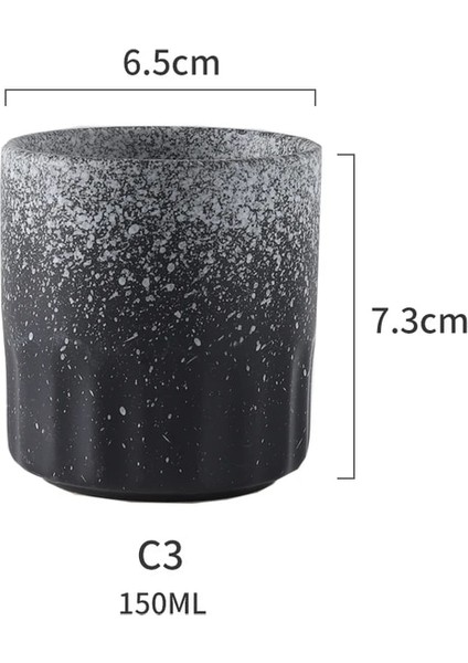 C-3-150ML Sevimli 150ML 200ML Espresso Kupa Çay Fincanı Su Bardağı Seramik Seramik El-Boyalı Kahve Fincanı Kupalar Mutfağı Drinkware (Yurt Dışından)