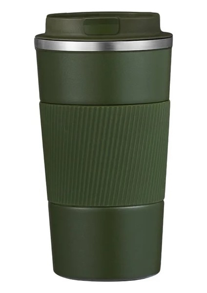Askeri Yeşil B 380ML 380/510ML Paslanmaz Çelik Vakum Kahve Fincanı Moda ve Yalıtımlı Bardak Yaratıcı Taşınabilir Arabaya Monte Su Bardağı (Yurt Dışından)