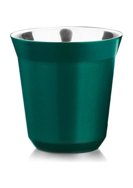 Yeşil 160 ml Çift Duvar Yalıtımlı Paslanmaz Çelik Espresso Bardağı Kapsül Kahve Kupa Metal Içme Demitasse Bardak Ev Için Kapalı Veya Açık (Yurt Dışından)