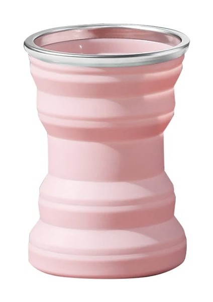 Kiraz Çiçeği Pembe Katlanabilir Seyahat Içme Suyu Bardakları 320ML Seyahat Yıkama Ağız Kupası Silikon Yeniden Kullanılabilir Drinkware Iş Gezileri Yürüyüş Kamp Için (Yurt Dışından)