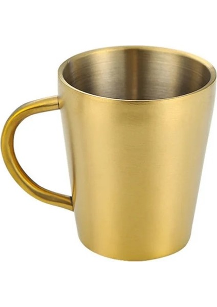 J 200-400ML Çocuklar Için Kırılmaz Kupalar Çift Duvarlı Kamp Kahve Kupaları Paslanmaz Çelik Yalıtımlı Kulplu Bardak Yeniden Kullanılabilir Çelik Bardak (Yurt Dışından)