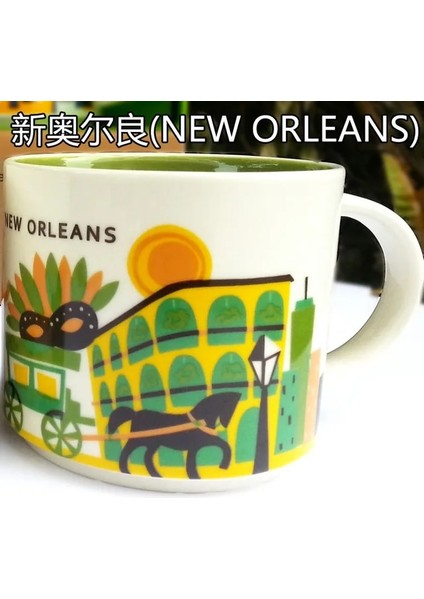 New Orleans Küresel Koleksiyon Seramik Kahve Fincanı Abd Şehir Kemik Çini Kupa New York Los Angeles San Francisco Portland Dallas Toronto Miami (Yurt Dışından)
