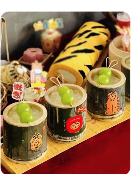 8.5x8 cm 300 ml 4 Adet Bambu Bardak Doğal Bardak Tüp Yeniden Kullanılabilir Pürüzsüz Kupalar Süt Çay Dondurma Pirinç Açık Partiler Barbekü Drinkware Iş (Yurt Dışından)
