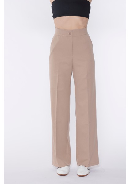Vizon Yüksek Bel Palazzo Pantolon